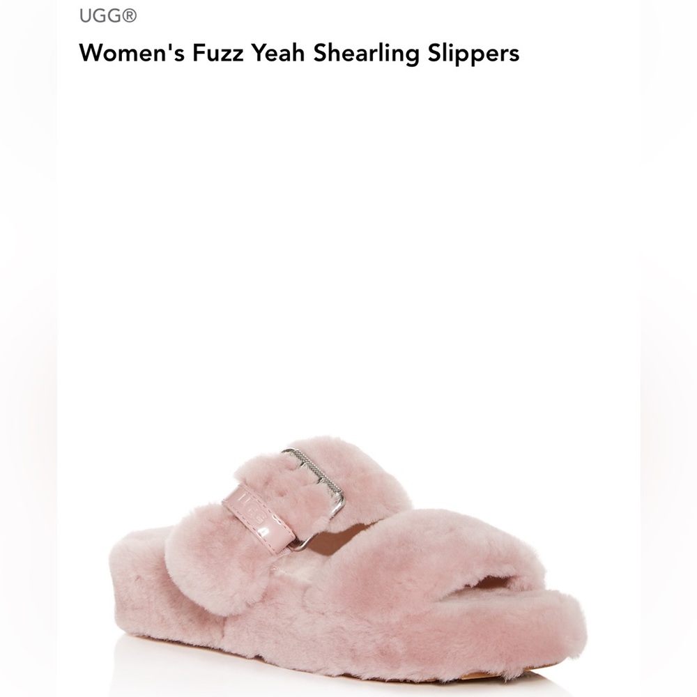 Fuzzy Pink Slide Sandals - Picture 6 of 8